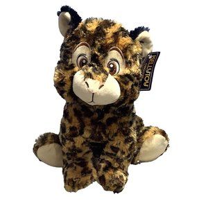 Kellytoy Stuffed Animal Leopard 12" Plush Cheetah Spotted Cat Sitting